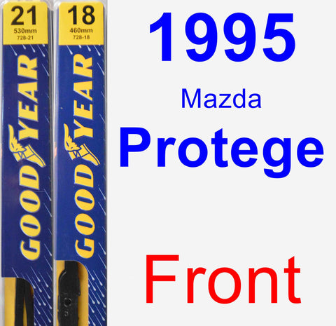 Front Wiper Blade Pack for 1995 Mazda Protege - Premium
