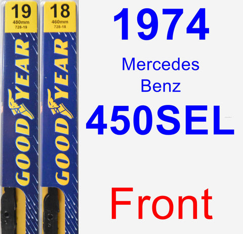 Front Wiper Blade Pack for 1974 Mercedes-Benz 450SEL - Premium