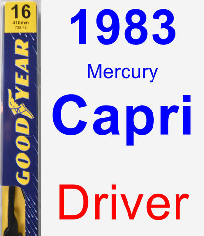 Driver Wiper Blade for 1983 Mercury Capri - Premium