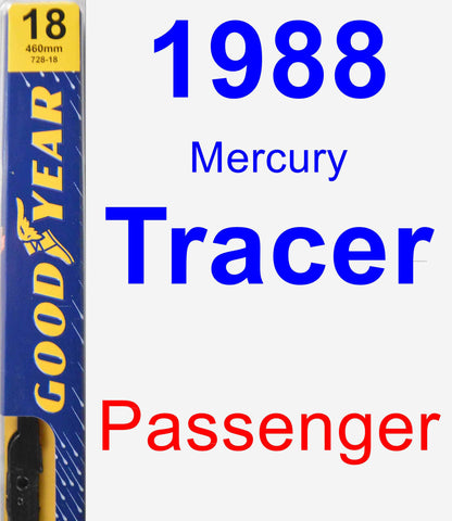 Passenger Wiper Blade for 1988 Mercury Tracer - Premium