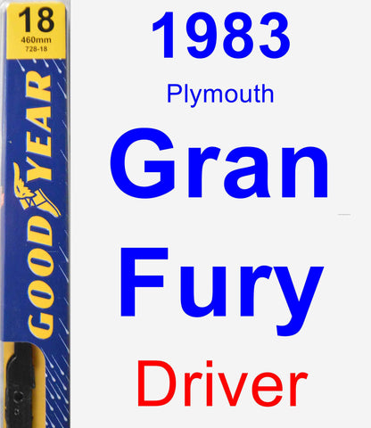 Driver Wiper Blade for 1983 Plymouth Gran Fury - Premium