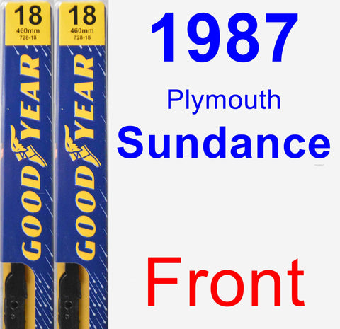 Front Wiper Blade Pack for 1987 Plymouth Sundance - Premium