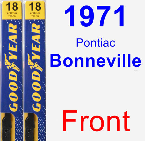 Front Wiper Blade Pack for 1971 Pontiac Bonneville - Premium