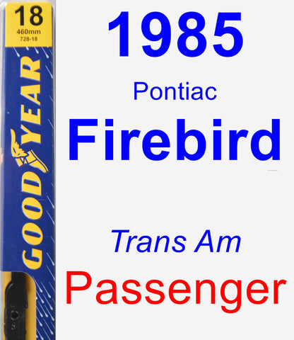 Passenger Wiper Blade for 1985 Pontiac Firebird - Premium