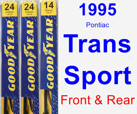 Front & Rear Wiper Blade Pack for 1995 Pontiac Trans Sport - Premium
