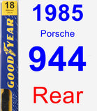 Rear Wiper Blade for 1985 Porsche 944 - Premium