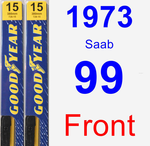 Front Wiper Blade Pack for 1973 Saab 99 - Premium