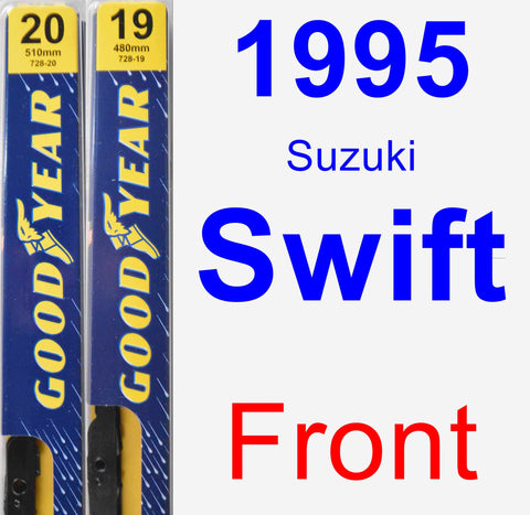 Front Wiper Blade Pack for 1995 Suzuki Swift - Premium