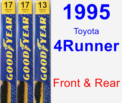 Front & Rear Wiper Blade Pack for 1995 Toyota 4Runner - Premium