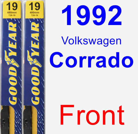 Front Wiper Blade Pack for 1992 Volkswagen Corrado - Premium
