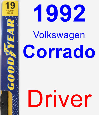 Driver Wiper Blade for 1992 Volkswagen Corrado - Premium