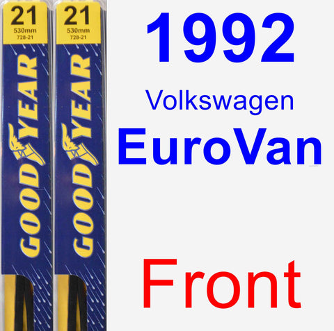 Front Wiper Blade Pack for 1992 Volkswagen EuroVan - Premium