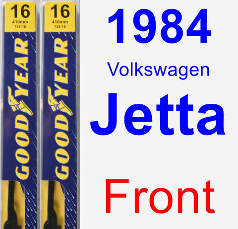 Front Wiper Blade Pack for 1984 Volkswagen Jetta - Premium