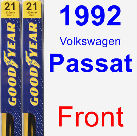 Front Wiper Blade Pack for 1992 Volkswagen Passat - Premium