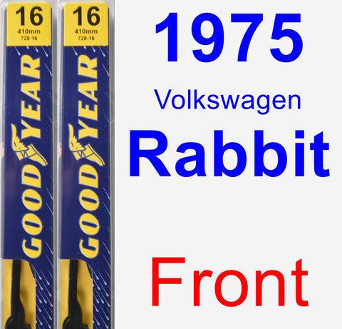 Front Wiper Blade Pack for 1975 Volkswagen Rabbit - Premium
