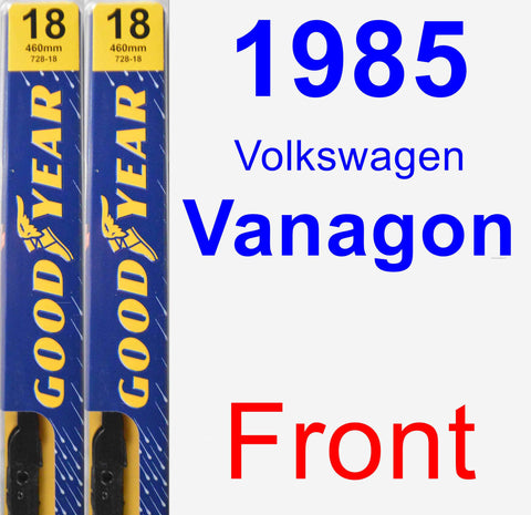 Front Wiper Blade Pack for 1985 Volkswagen Vanagon - Premium