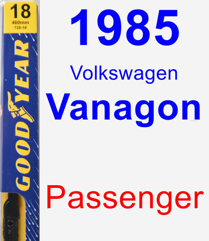 Passenger Wiper Blade for 1985 Volkswagen Vanagon - Premium