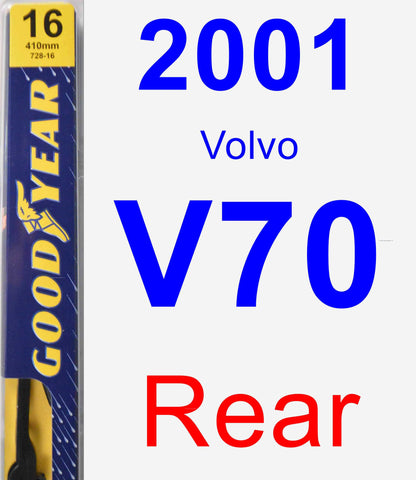 Rear Wiper Blade for 2001 Volvo V70 - Premium