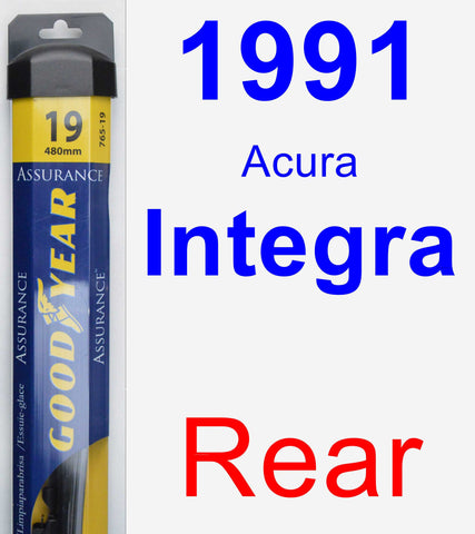 Rear Wiper Blade for 1991 Acura Integra - Assurance
