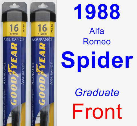 Front Wiper Blade Pack for 1988 Alfa Romeo Spider - Assurance