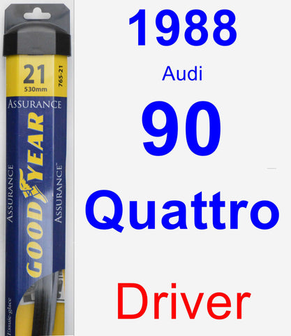 Driver Wiper Blade for 1988 Audi 90 Quattro - Assurance
