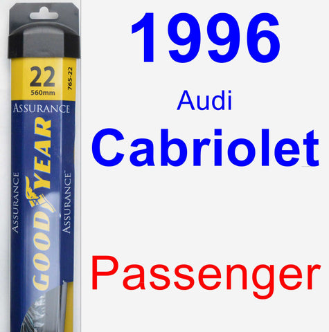 Passenger Wiper Blade for 1996 Audi Cabriolet - Assurance