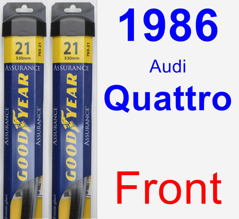 Front Wiper Blade Pack for 1986 Audi Quattro - Assurance