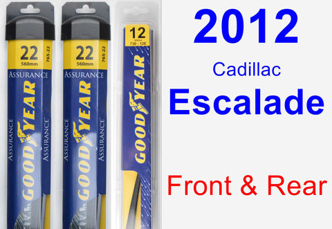 Front & Rear Wiper Blade Pack for 2012 Cadillac Escalade - Assurance