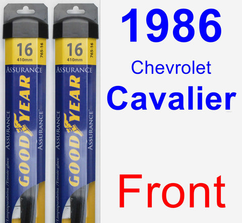 Front Wiper Blade Pack for 1986 Chevrolet Cavalier - Assurance