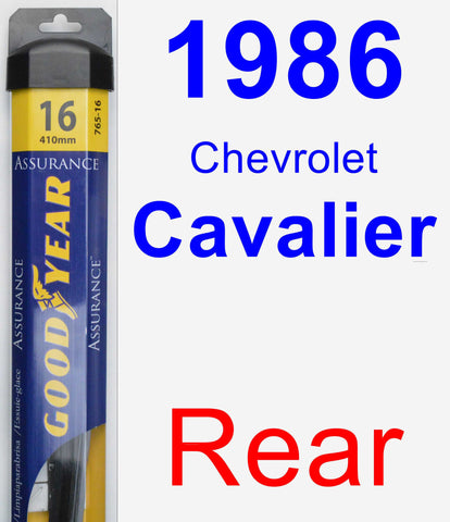 Rear Wiper Blade for 1986 Chevrolet Cavalier - Assurance