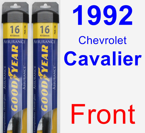 Front Wiper Blade Pack for 1992 Chevrolet Cavalier - Assurance