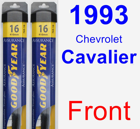 Front Wiper Blade Pack for 1993 Chevrolet Cavalier - Assurance