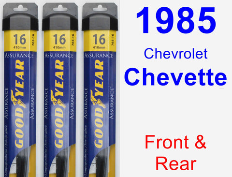 Front & Rear Wiper Blade Pack for 1985 Chevrolet Chevette - Assurance