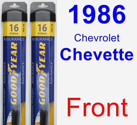 Front Wiper Blade Pack for 1986 Chevrolet Chevette - Assurance