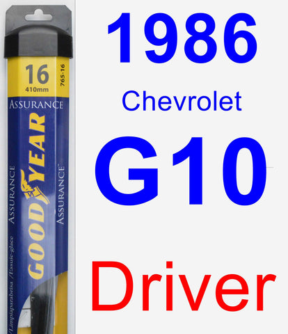 Driver Wiper Blade for 1986 Chevrolet G10 - Assurance