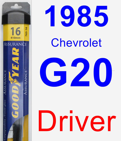 Driver Wiper Blade for 1985 Chevrolet G20 - Assurance