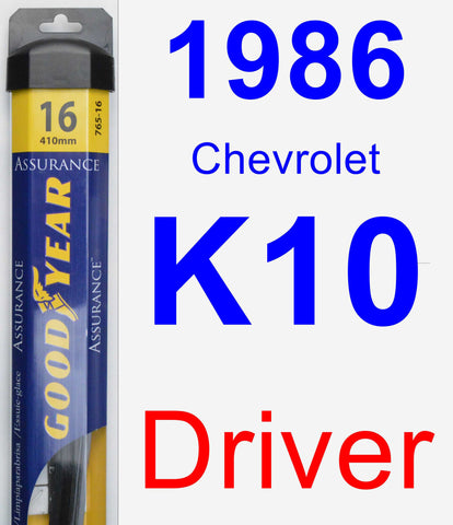 Driver Wiper Blade for 1986 Chevrolet K10 - Assurance