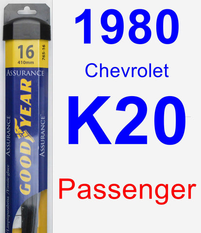 Passenger Wiper Blade for 1980 Chevrolet K20 - Assurance