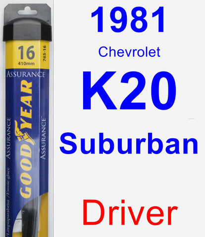 Driver Wiper Blade for 1981 Chevrolet K20 Suburban - Assurance