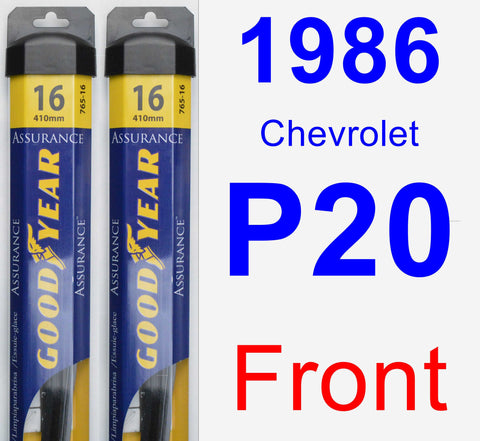 Front Wiper Blade Pack for 1986 Chevrolet P20 - Assurance