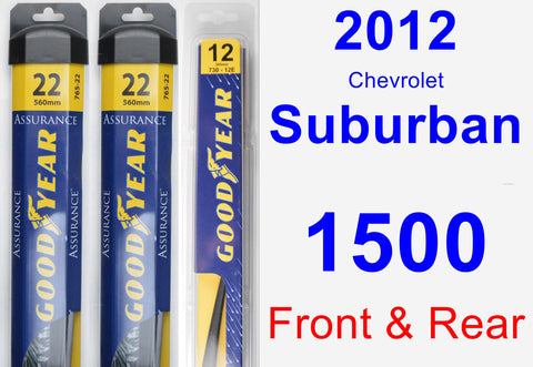 Front & Rear Wiper Blade Pack for 2012 Chevrolet Suburban 1500 - Assurance
