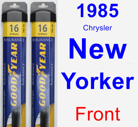 Front Wiper Blade Pack for 1985 Chrysler New Yorker - Assurance