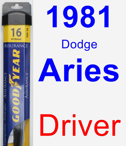 Driver Wiper Blade for 1981 Dodge Aries - Assurance