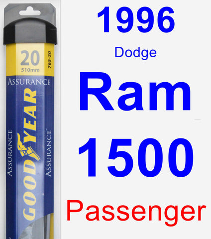 Passenger Wiper Blade for 1996 Dodge Ram 1500 - Assurance