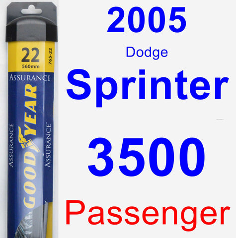 Passenger Wiper Blade for 2005 Dodge Sprinter 3500 - Assurance