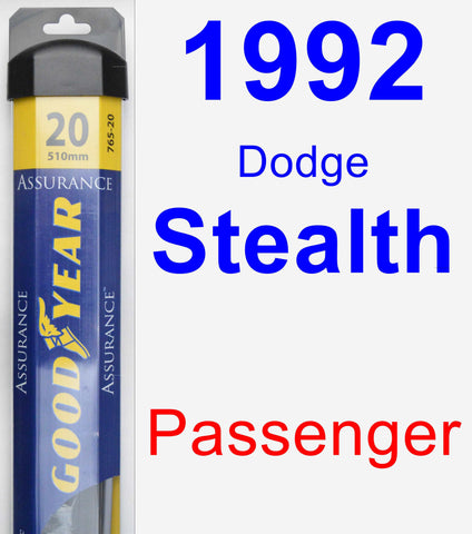 Passenger Wiper Blade for 1992 Dodge Stealth - Assurance