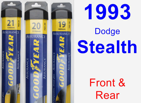 Front & Rear Wiper Blade Pack for 1993 Dodge Stealth - Assurance