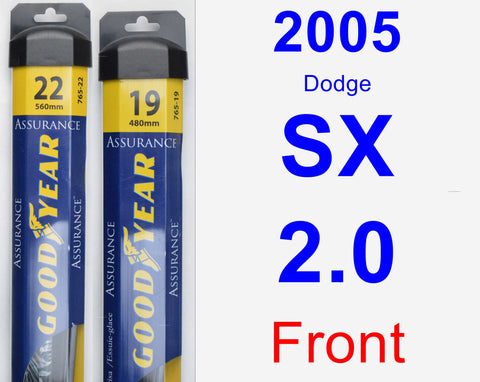 Front Wiper Blade Pack for 2005 Dodge SX 2.0 - Assurance