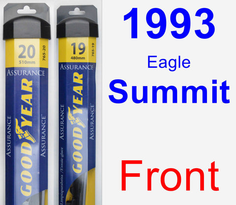 Front Wiper Blade Pack for 1993 Eagle Summit - Assurance