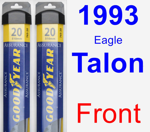 Front Wiper Blade Pack for 1993 Eagle Talon - Assurance